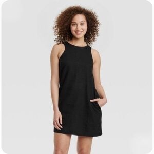 a new day Black Linen Mini Dress Size L